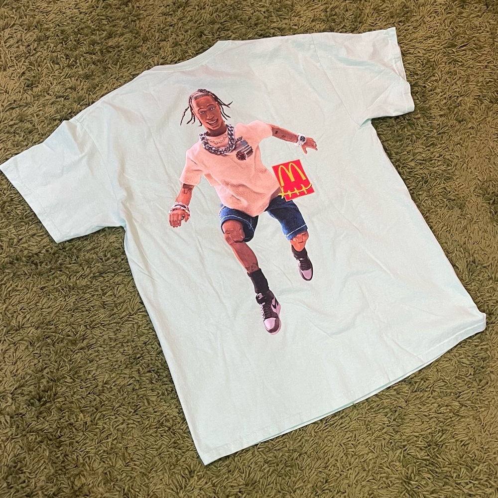 Travis Scott McDonalds Mint Tee Size Medium Brand New